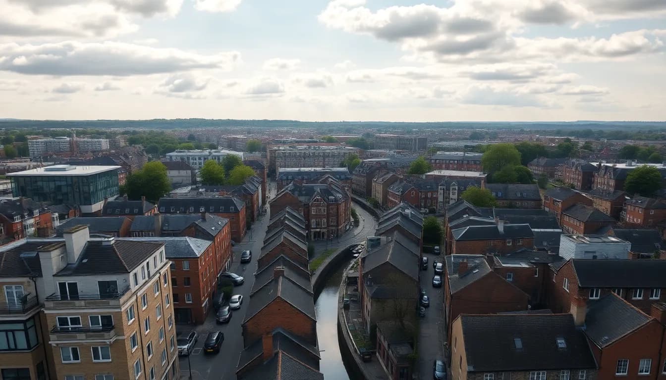 aerial view of Bristol city