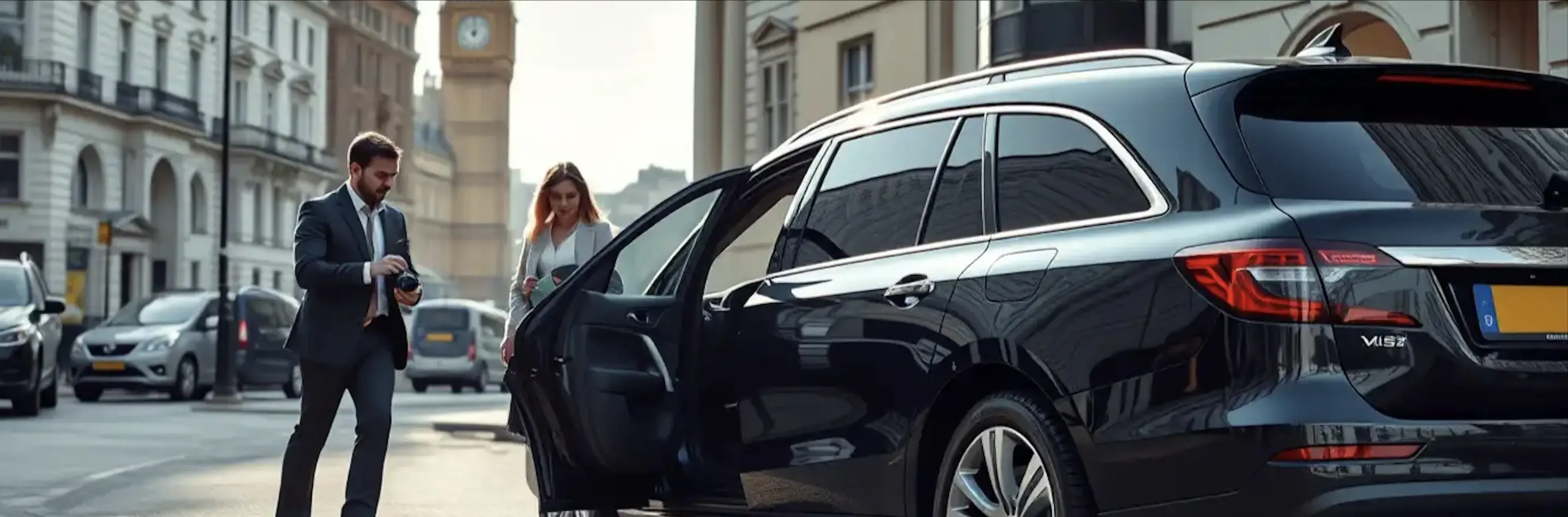 Rideexec Chauffeur driving through the streets of London