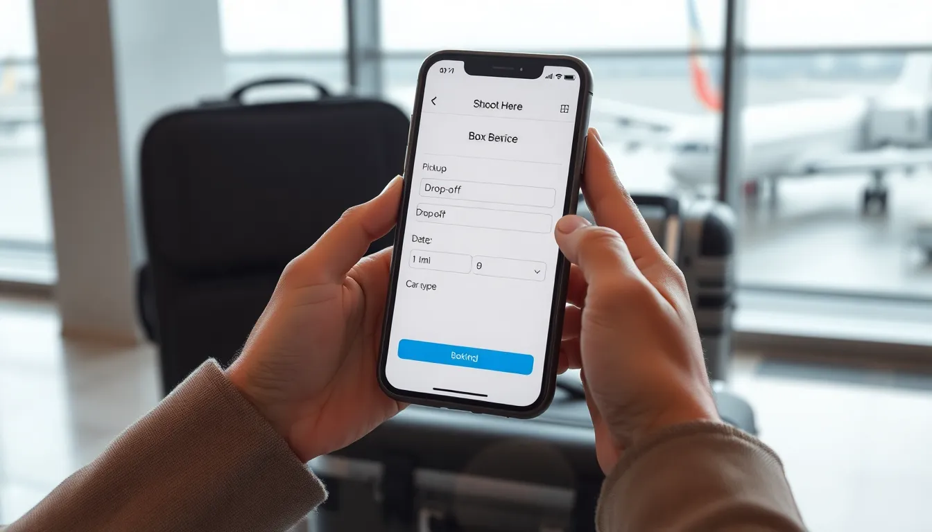 a person booking an airport transfer chauffeur on Rideexec website